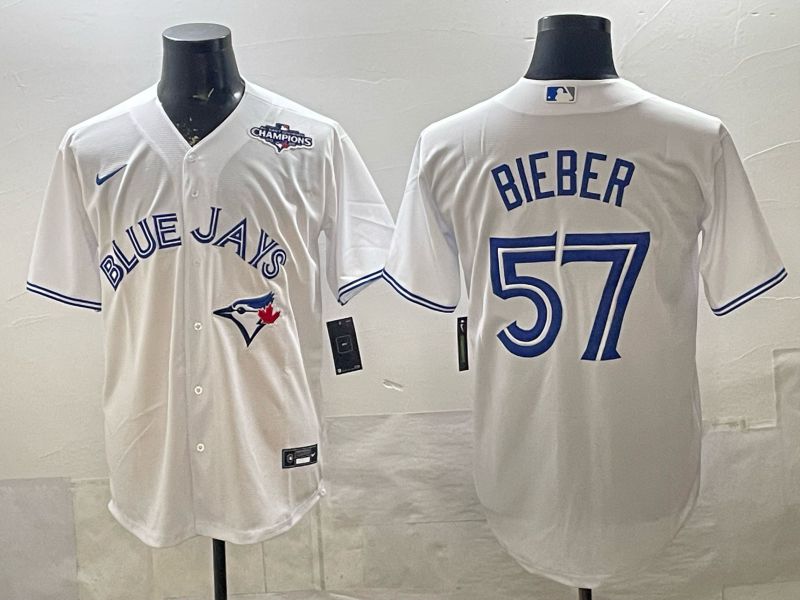 Men Toronto Blue Jays #57 Bieber White 2026 Nike Game MLB Jersey 004->toronto blue jays->MLB Jersey